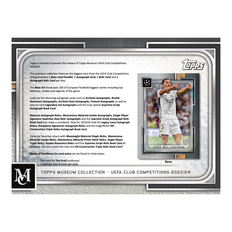2023/24 Topps Museum Collection UEFA Champions League Soccer Hobby Box