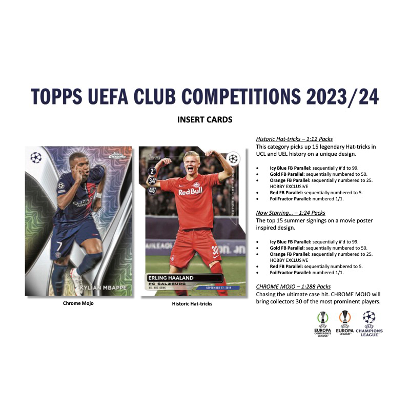 2023/24 Topps UEFA Competitions Club Soccer Hobby Box