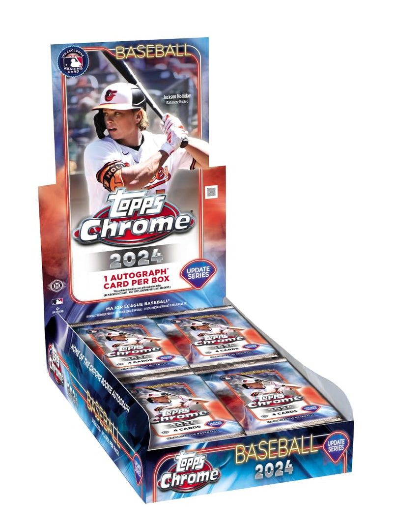 2024 Topps Chrome Update Series Baseball - Hobby Trading Card Box (1 Autograph Per Box)