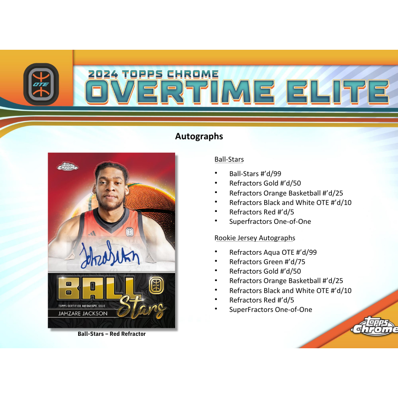 2023/24 Overtime Elite Topps Chrome Basketball Hobby Box