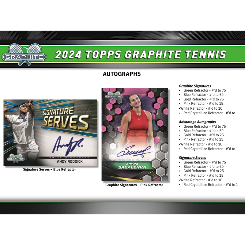 2024 Topps Graphite Tennis Hobby Box
