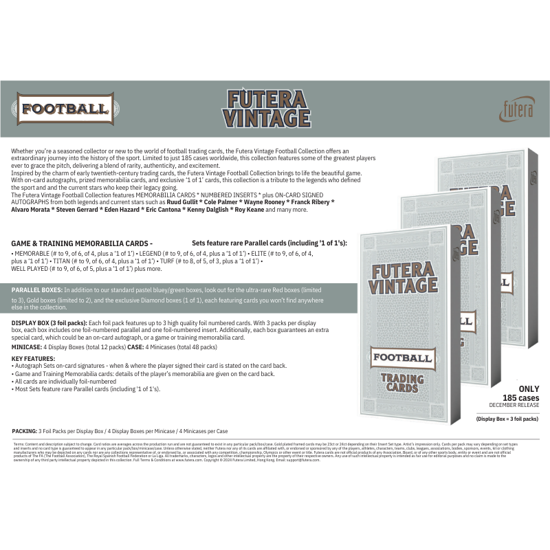 2024 Futera Vintage Football Soccer Hobby Box