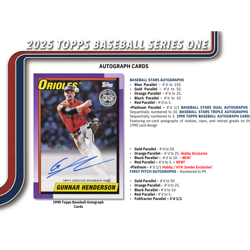 2025 Topps Series 1 Baseball Hobby Box